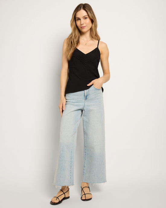 Black $|& SEAS Serene Spaghetti Strap Tank - UGC On Fig