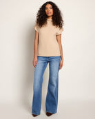 Oatmeal $|& SEAS Pier Funnel Neck Hacci Tee - UGC On Fig