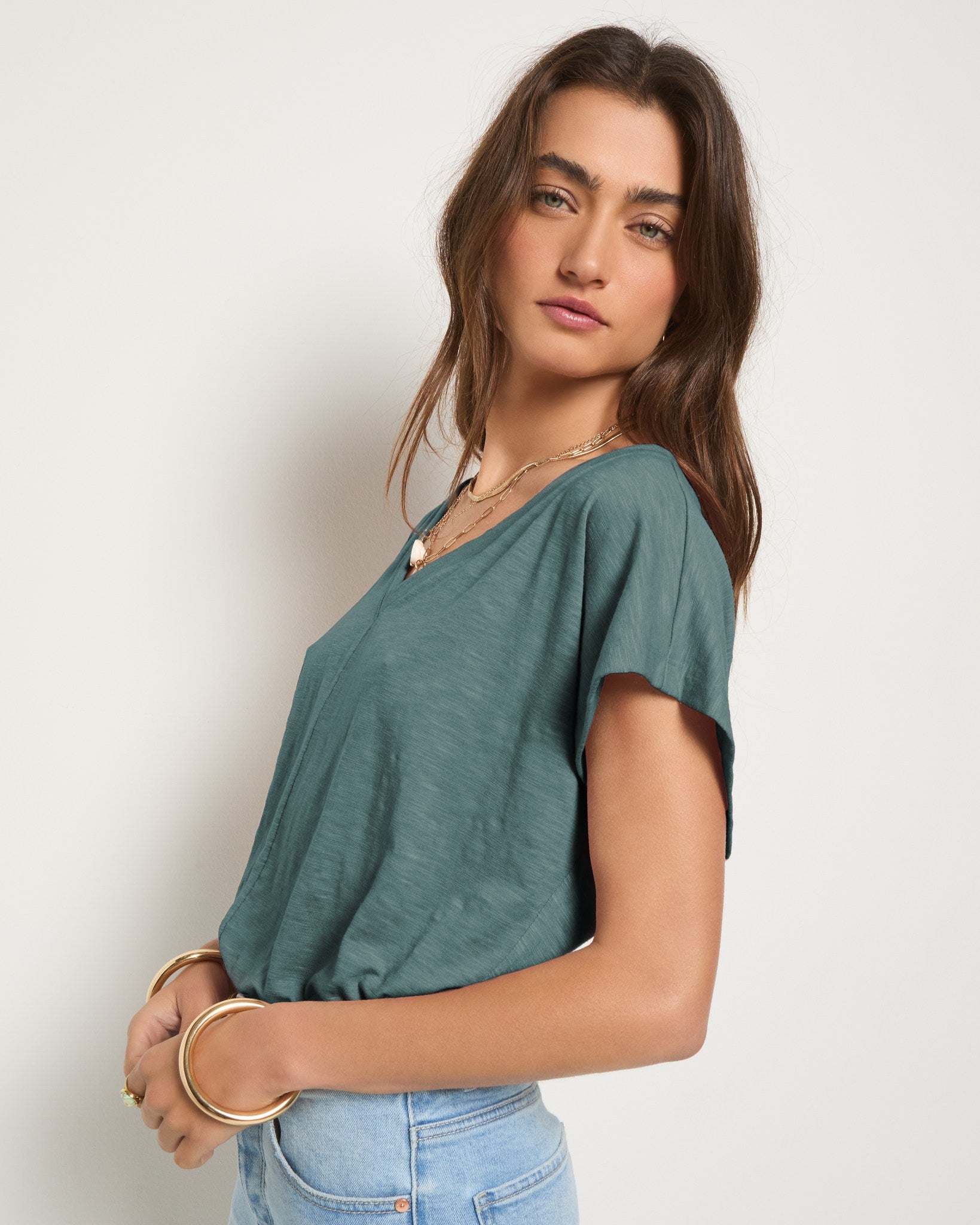 Lagoon $|& SEAS SoCal Short Sleeved Top - VOF Front