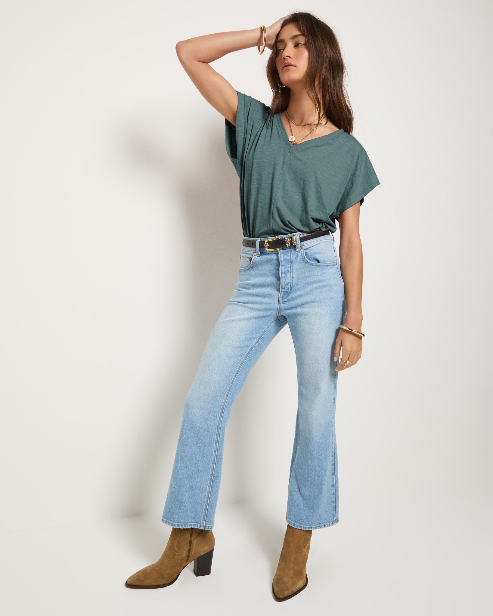 Lagoon $|& SEAS SoCal Short Sleeved Top - VOF Side