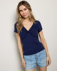 Flora Twisted V-Neck Tee