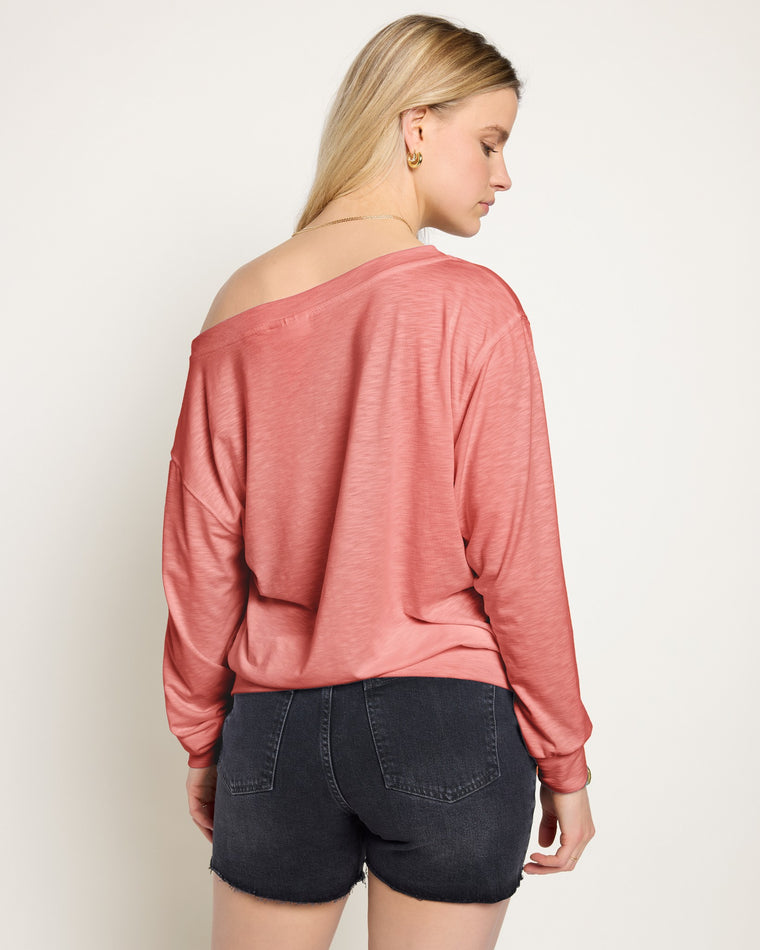 Sun Kissed $|& SEAS Brooksville Slub Off The Shoulder Top - SOF Back