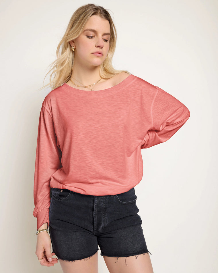 Sun Kissed $|& SEAS Brooksville Slub Off The Shoulder Top - SOF Front