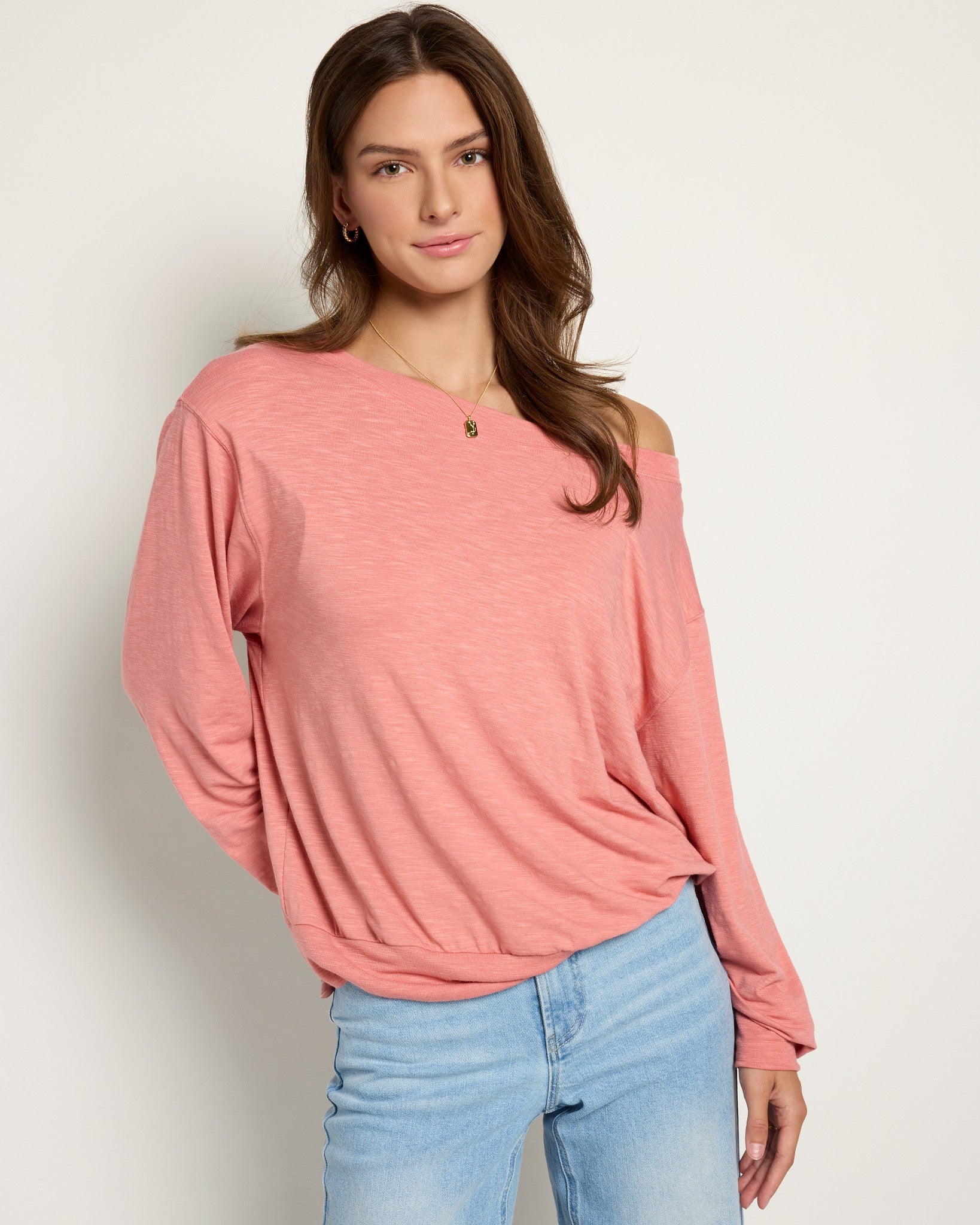 Sun Kissed $|& SEAS Brooksville Slub Off The Shoulder Top - SOF Front