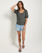 Eclipse $|& SEAS Seaglass Eyelet Sleeve Tee - UGC On Fig