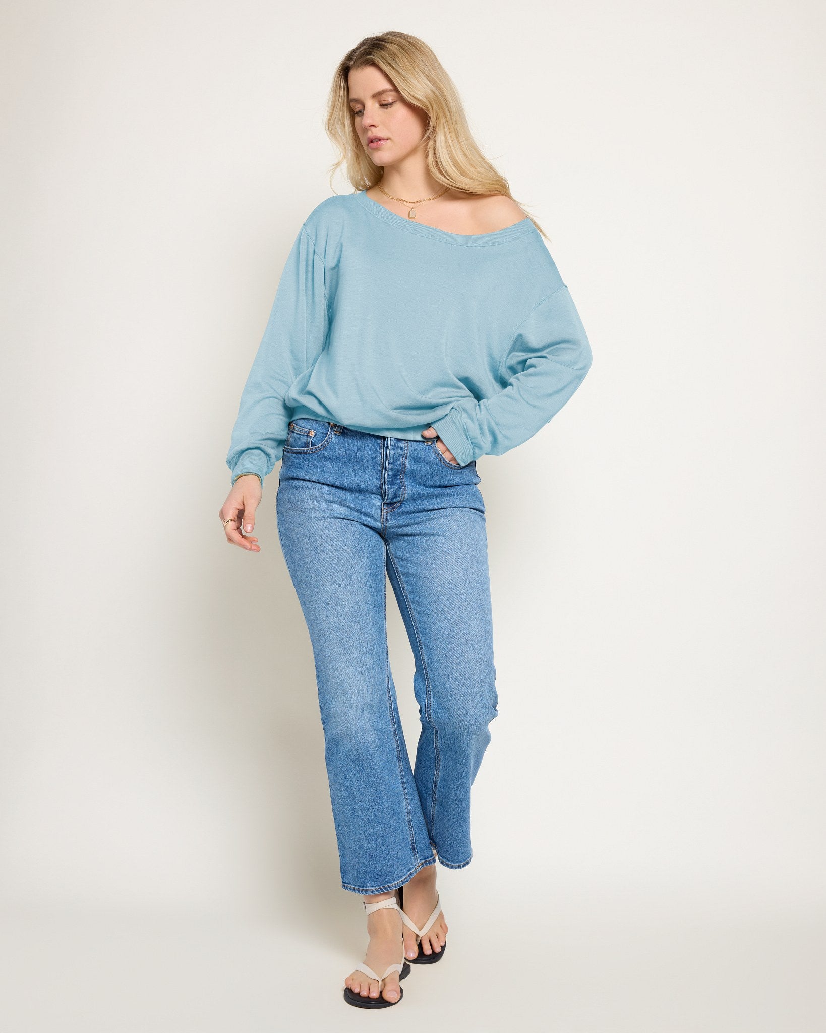 Wave $|& SEAS Brooksville One Shoulder Sweatshirt - UGC On Fig