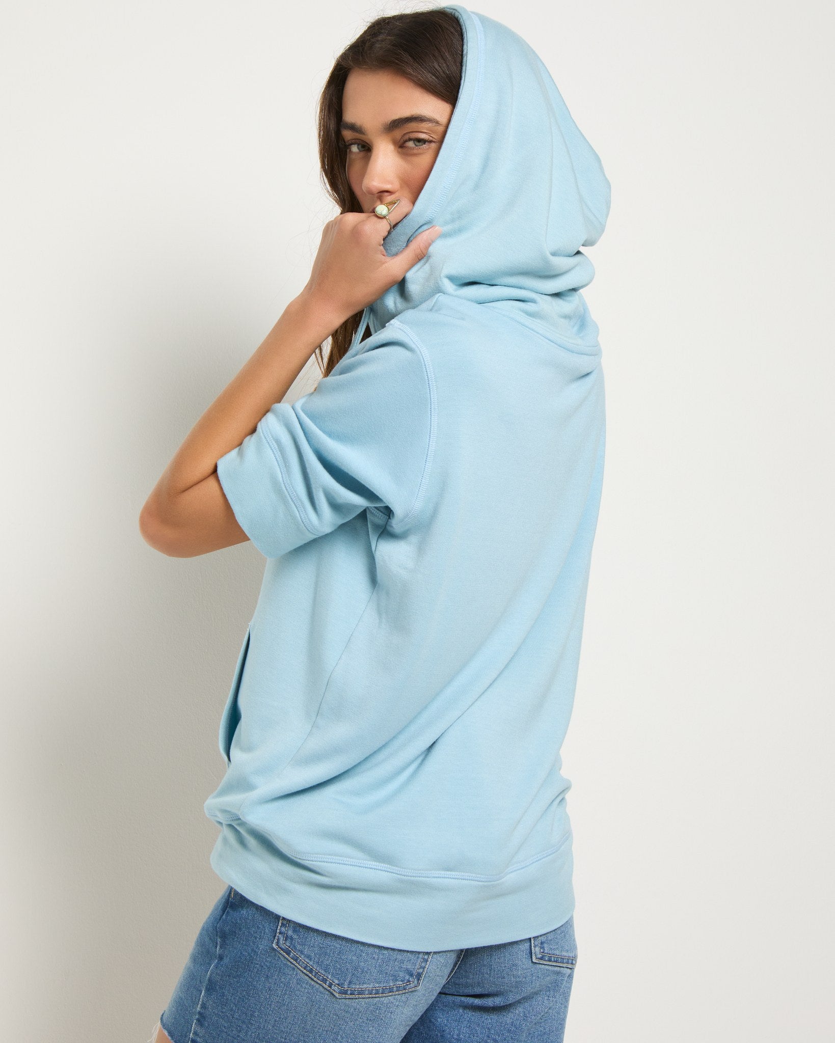 Wave $|& SEAS Short Sleeve Fleece Zip Up - SOF Back