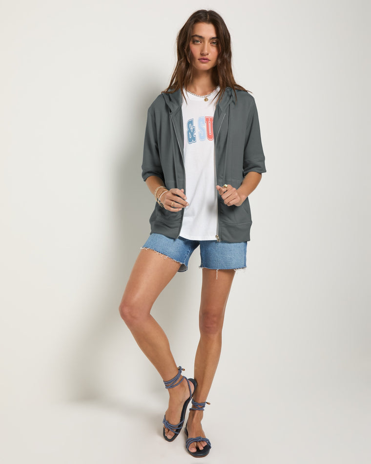 Eclipse $|& SEAS Short Sleeve Fleece Zip Up - UGC On Fig