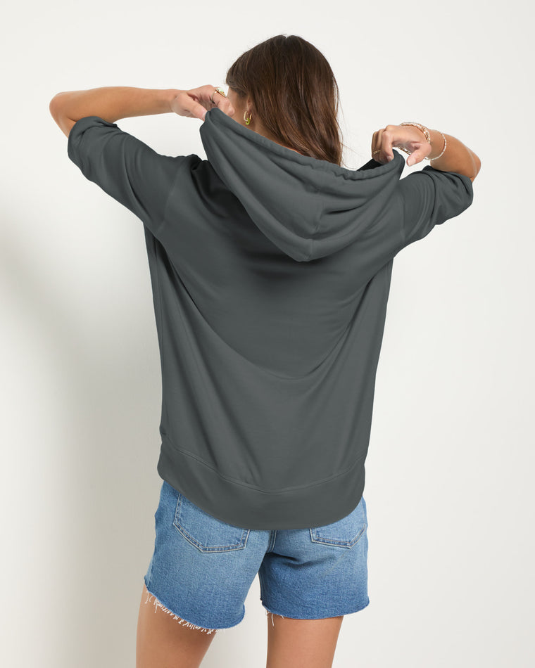 Eclipse $|& SEAS Short Sleeve Fleece Zip Up - SOF Back