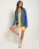 Golden $|& SEAS Bliss Ruffle Sleeve Short Dress - UGC On Fig