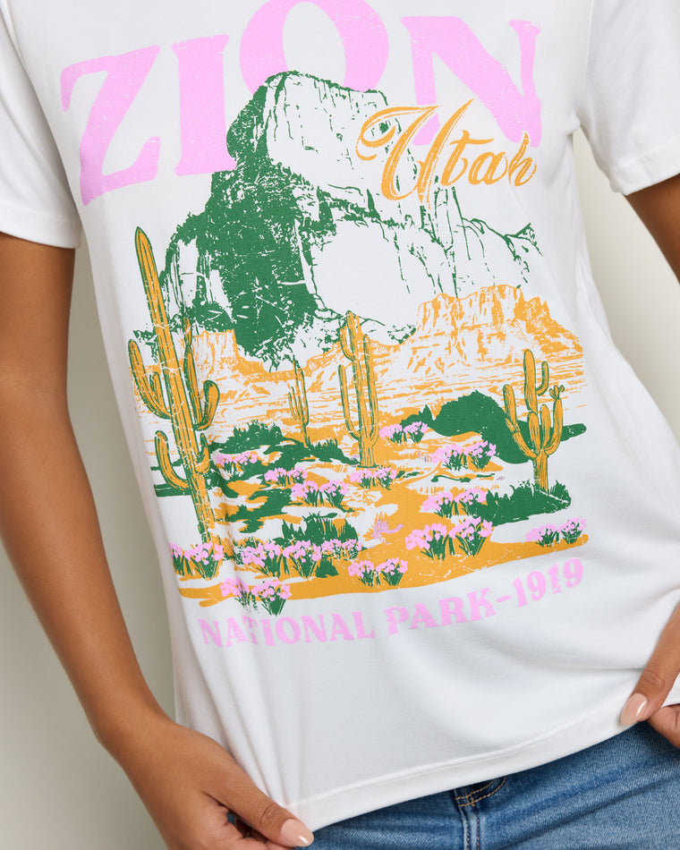 Cream $|& Polagram Zion National Park Graphic Tee - SOF Full Front