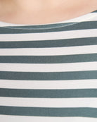 Ivory/Dusty Teal $|& Bobeau French Bateau Butter Top - SOF Full Front