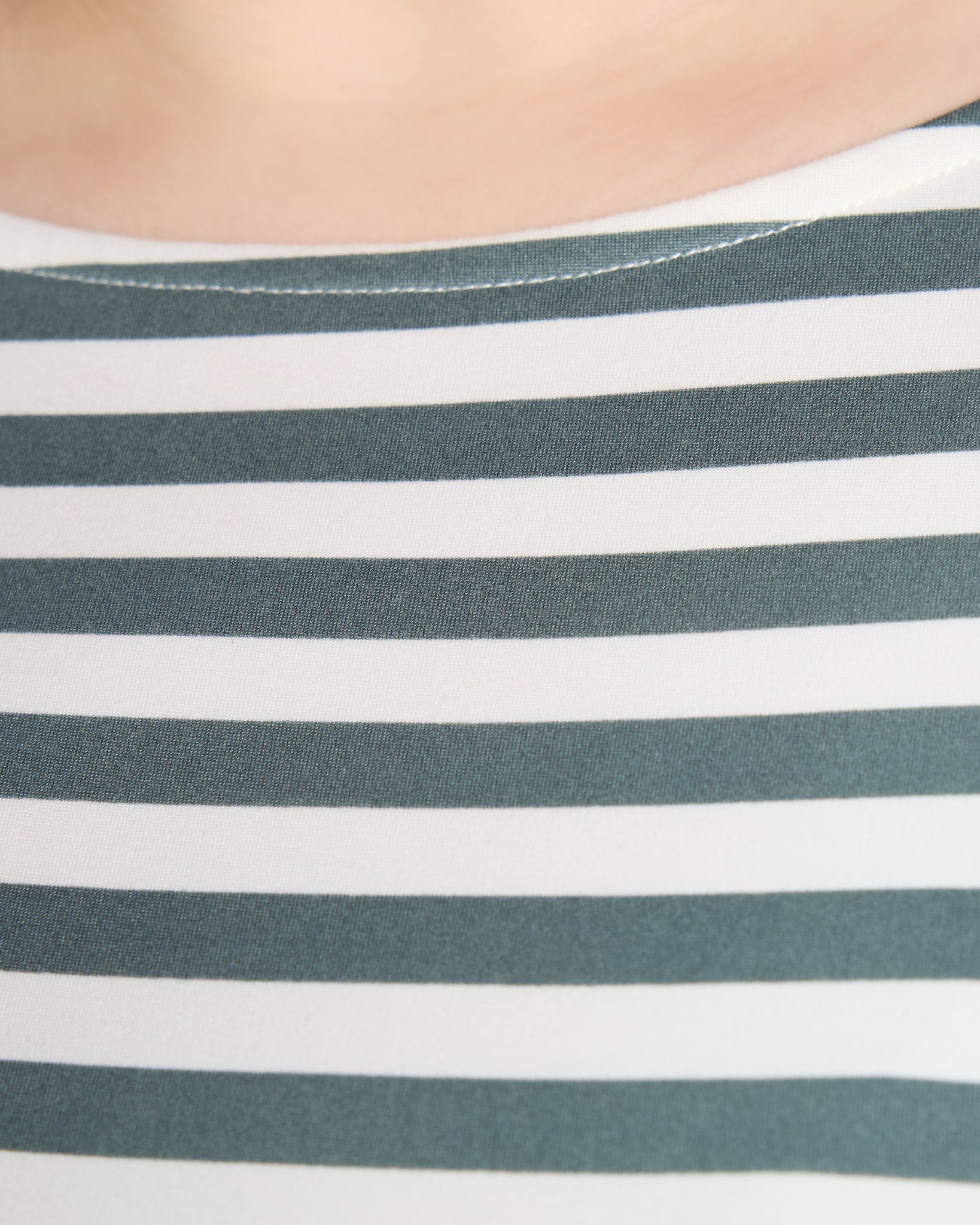 Ivory/Dusty Teal $|& Bobeau French Bateau Butter Top - SOF Full Front