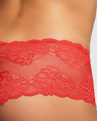 Black/Sand/Tango Red $|& Montelle Lace Cheeky Boyshort 3 Pack - Hanger Side