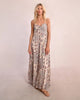 Printed Maxi Dress with Sweetheart Neckline