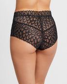 Black $|& Montelle Lacy High Waist Brief - Hanger Side