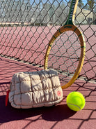 Cream $|& wantable Quilted Travel Bag - SOF Side