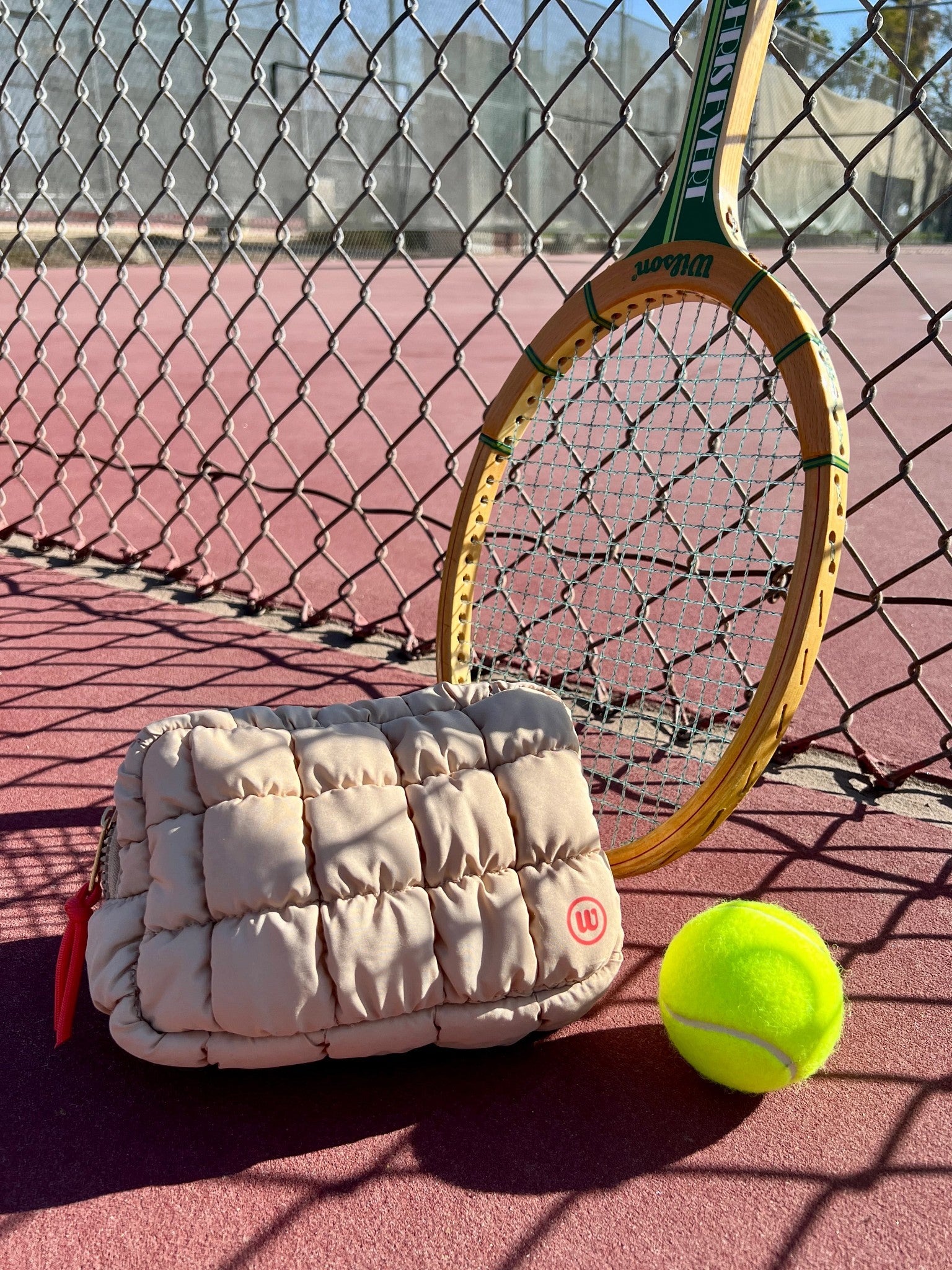 Cream $|& wantable Quilted Travel Bag - SOF Side