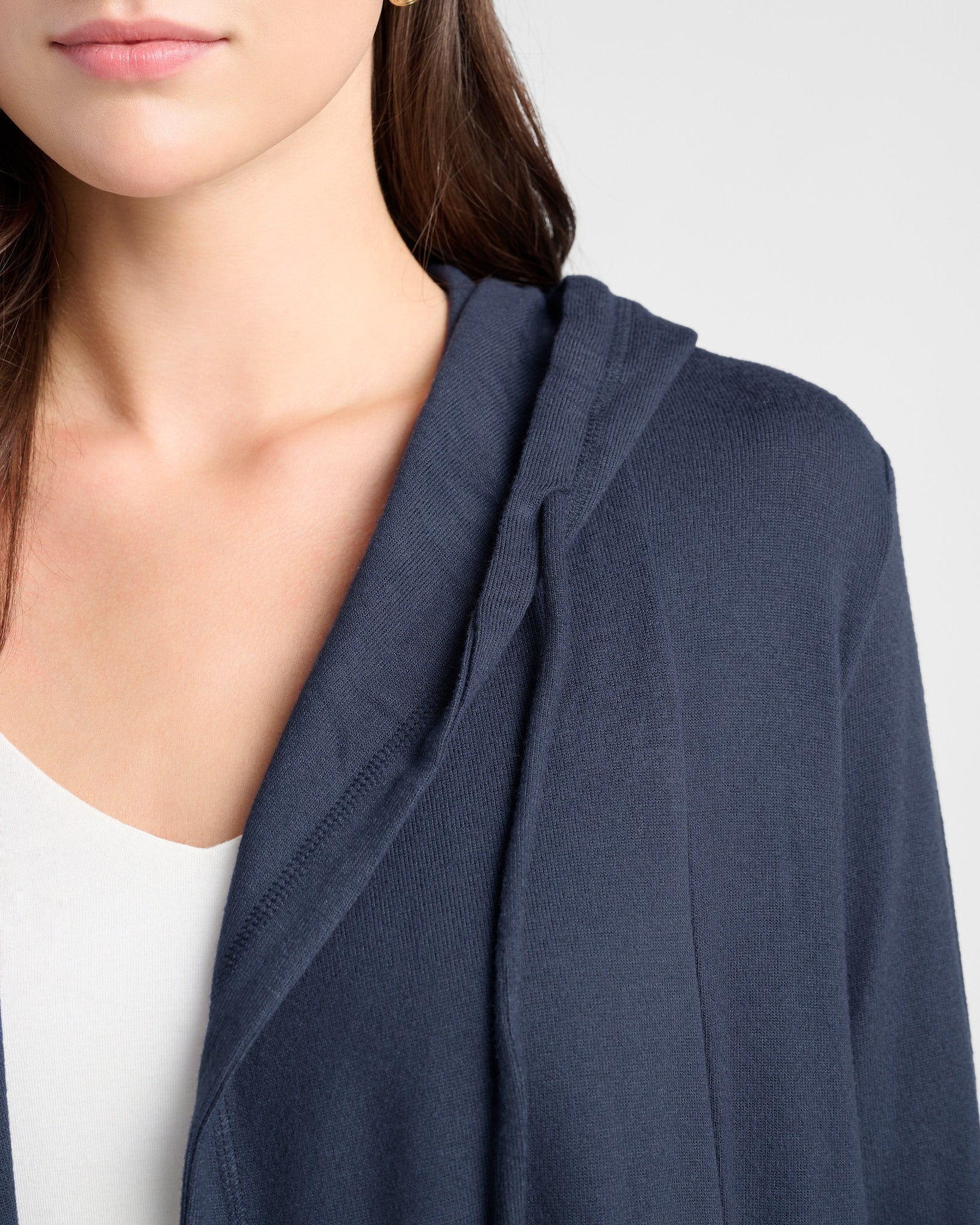 Mariner Midnight $|& SEAS Laguna Hooded Cardigan - SOF Full Front