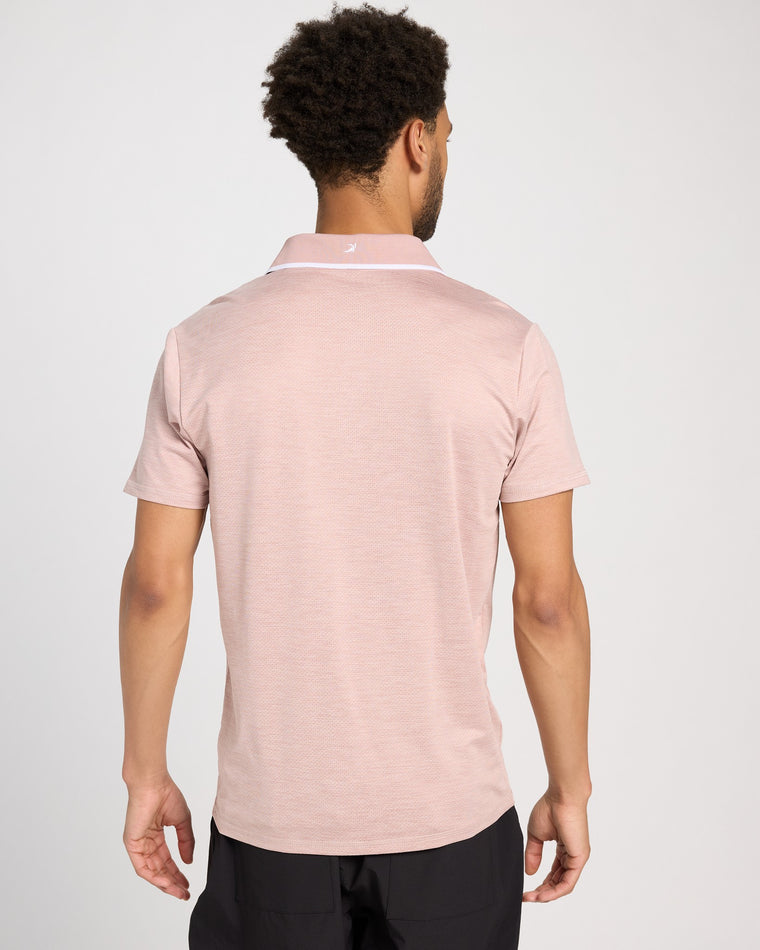 Adobe Rose Pink $|& Glyder Power Fade Short Sleeve Polo - SOF Back