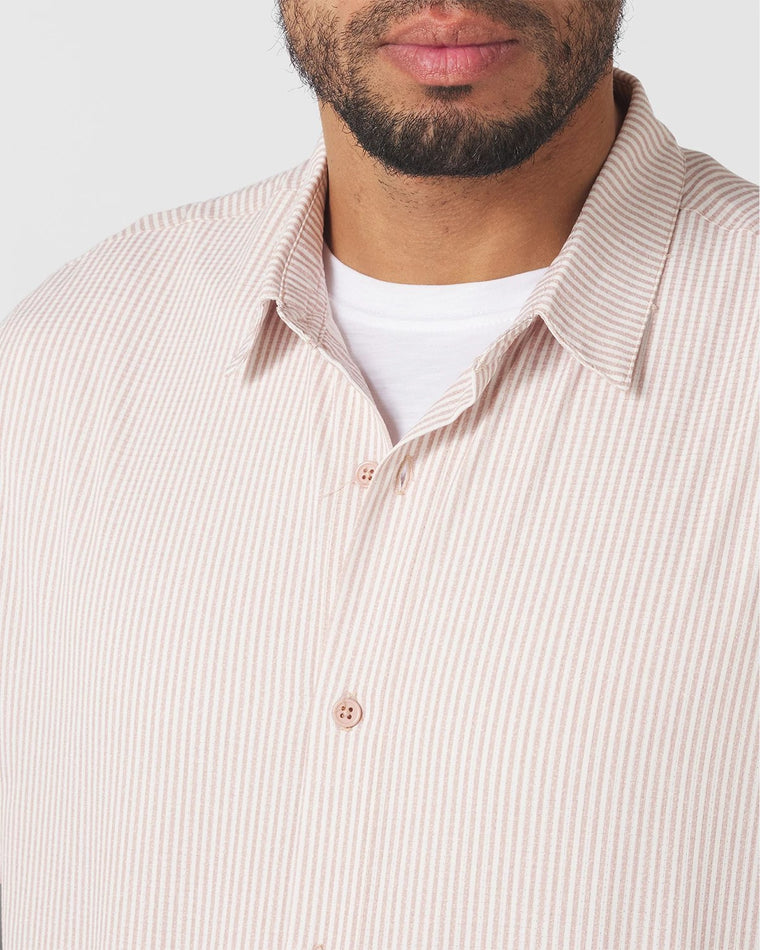 Adobe Rose White Stripe $|& Glyder Zephyr Shirt - Hanger Back