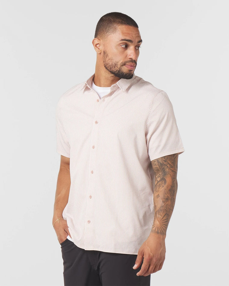 Adobe Rose White Stripe $|& Glyder Zephyr Shirt - Hanger Front