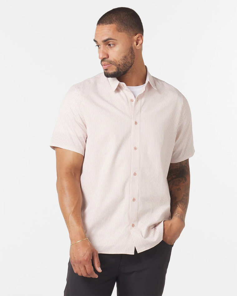 Adobe Rose White Stripe $|& Glyder Zephyr Shirt - VOF Detail
