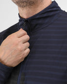 Navy/Navy Stipe $|& Glyder Tahoe 1/4 Zip - Hanger Back