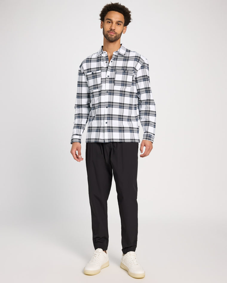 Navy/White Brandon Plaid $|& Glyder Trek Shirt - UGC On Fig