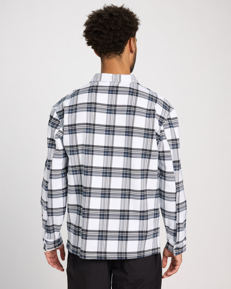Navy/White Brandon Plaid $|& Glyder Trek Shirt - SOF Back