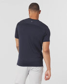 Navy/Navy Stripe $|& Glyder Salton Short Sleeve Tee 2.0 - Hanger Side