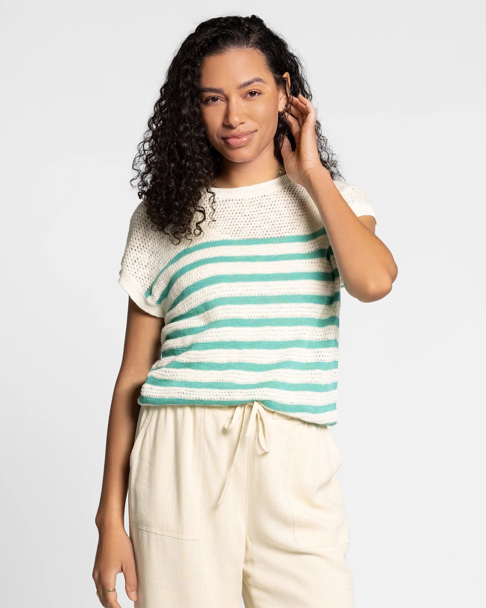 Ivory Green $|& Thread & Supply Elfie Top - VOF Detail