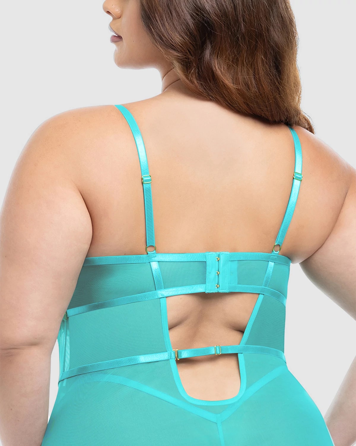 Baroque Blossoms/Mojito $|& Oh La La Cheri Krislyn Babydoll - Hanger Side