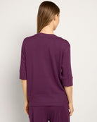 Amethyst $|& Interval Flex Fleece Short Sleeve Top - SOF Back