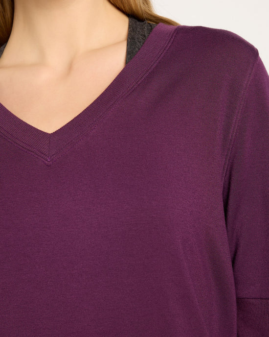 Amethyst $|& Interval Flex Fleece Short Sleeve Top - SOF Full Front