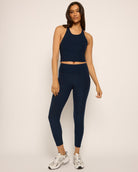 Ink Navy Heather $|& Interval FlowHeather Sculpt Pocket Legging - UGC On Fig