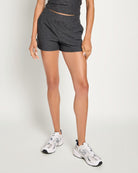 Heather Charcoal $|& Interval FlowHeather Sculpt Short - SOF Front