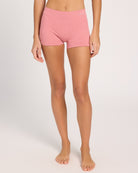 Black/Porcelain/Dusty Rose $|& Capezio Seamless Ribbed Boy Short 3 Pack - SOF Side
