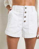 White $|& SEAS Driftwood Utility Short - SOF Full Front