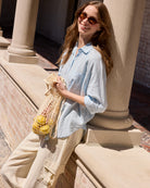 Saltwater $|& Z Supply The Perfect Linen Top - SOF Side