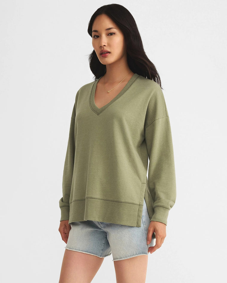 Avocado $|& Z Supply Modern V-Neck Weekender - Hanger Front