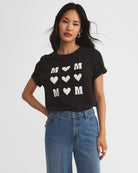 Black Sand $|& Z Supply Lounge Boyfriend Tic Tac Mom Tee - VOF Detail