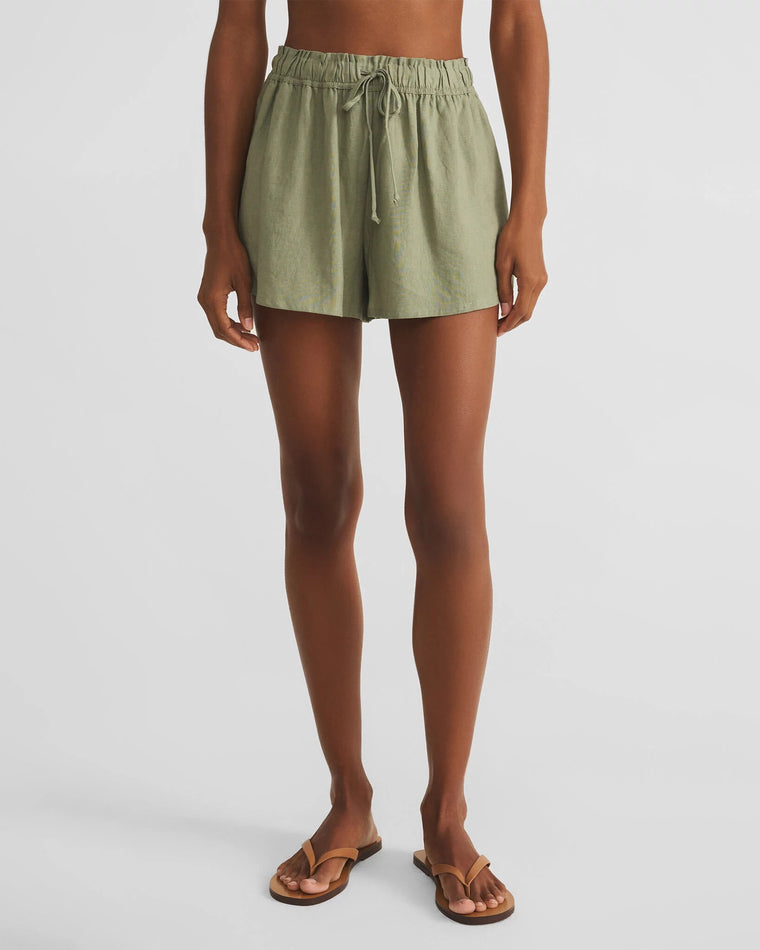 Avocado $|& Z Supply The Perfect Linen Short - VOF Detail