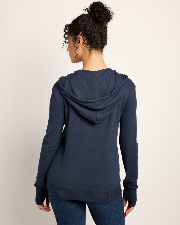 Mariner Midnight $|& Interval Hacci Zip Front Pocket Hoodie - SOF Back