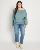 Lagoon $|& SEAS Brooksville Slub Off The Shoulder Top - UGC On Fig