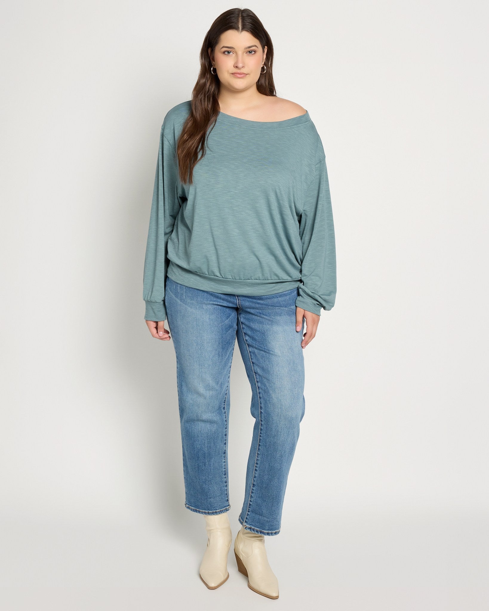 Lagoon $|& SEAS Brooksville Slub Off The Shoulder Top - UGC On Fig