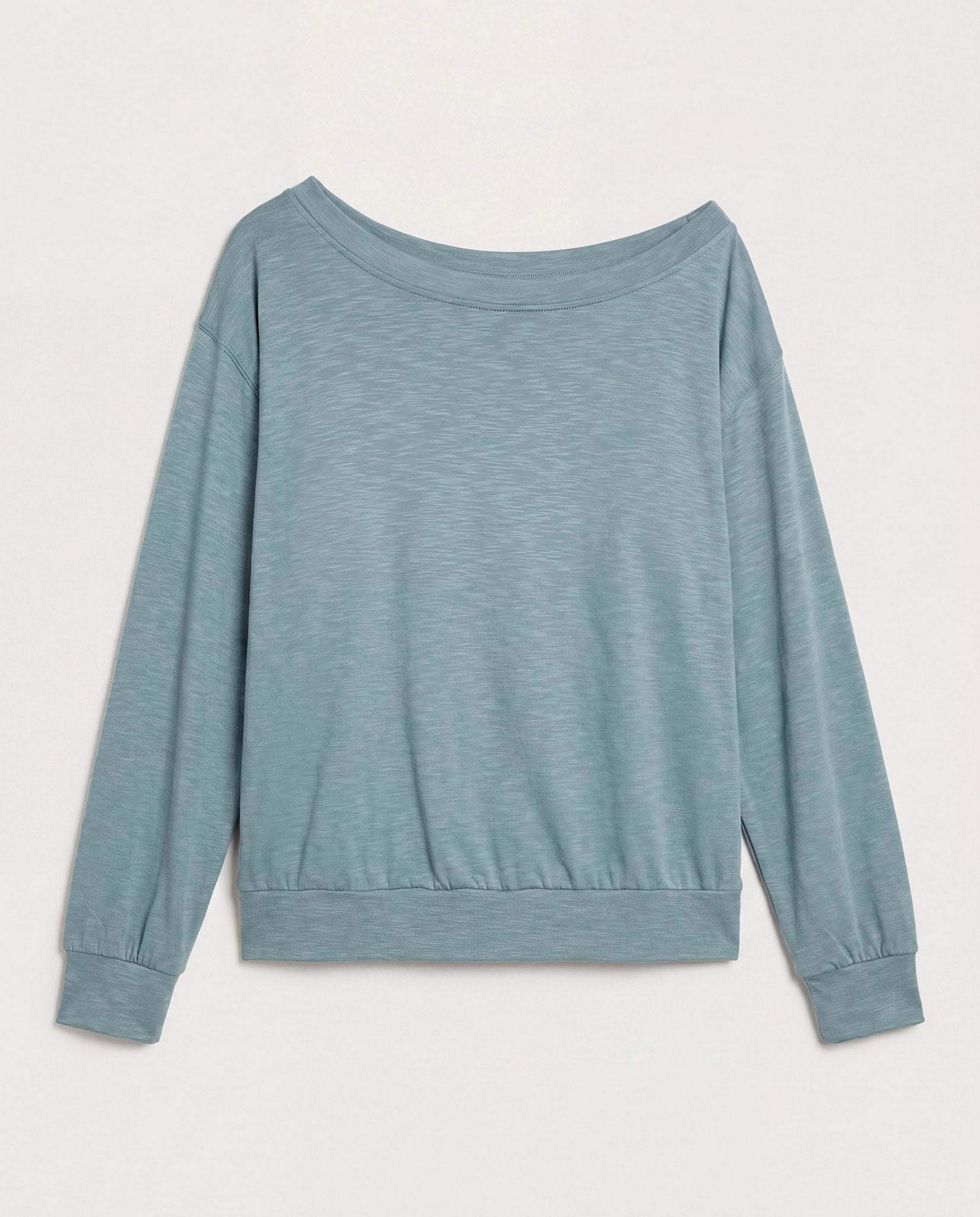 Lagoon $|& SEAS Brooksville Slub Off The Shoulder Top - Hanger Detail