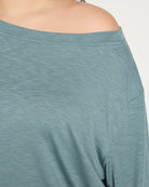Lagoon $|& SEAS Brooksville Slub Off The Shoulder Top - SOF Full Front