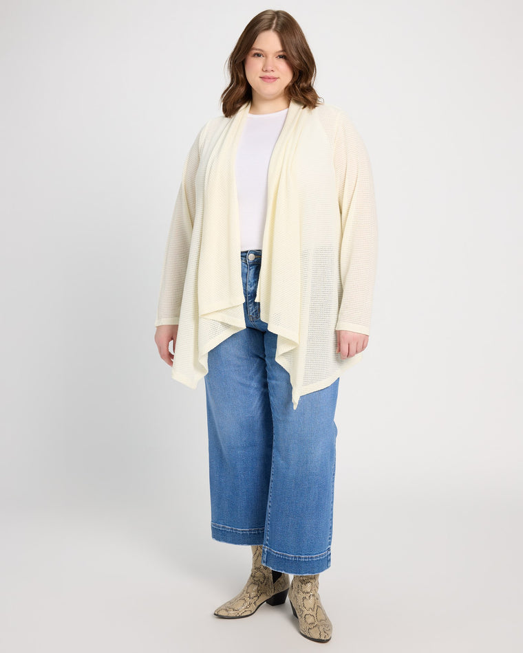 Cream $|& Bobeau Waterfall Cardigan - UGC On Fig