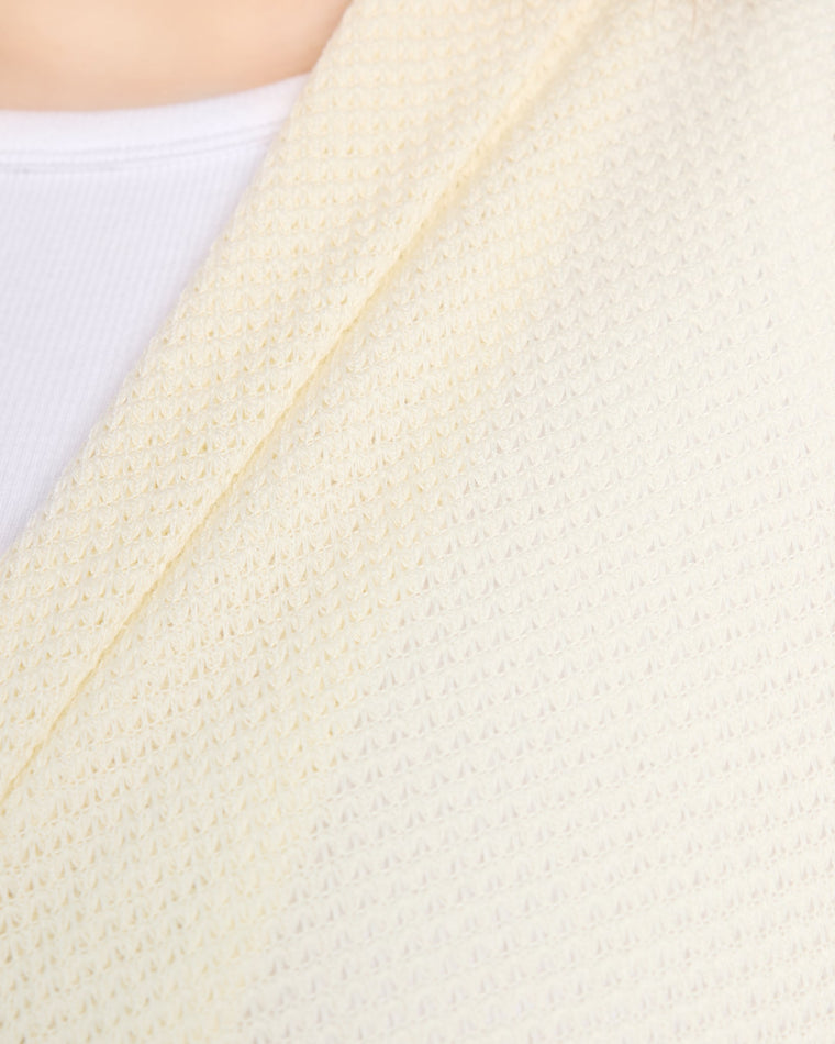 Cream $|& Bobeau Waterfall Cardigan - SOF Full Front